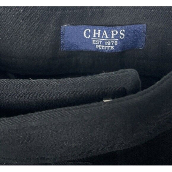 Chaps Pants Dress Slacks Slimming Fit Stretch Black Women 16 Petite NWT Career - Picture 5 of 5